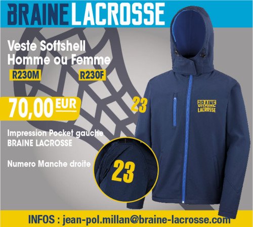 Braine Lacrosse merchandising veste softshell capuche 2016 | © Braine Lacrosse Club ASBL Braine Lacrosse merchandising veste softshell capuche 2016 | © Braine Lacrosse Club ASBL