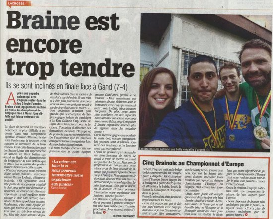 Photo d'article de Braine Lions dans La Capitale Edition Brabant Wallon | © La Capitale Edition Brabant Wallon