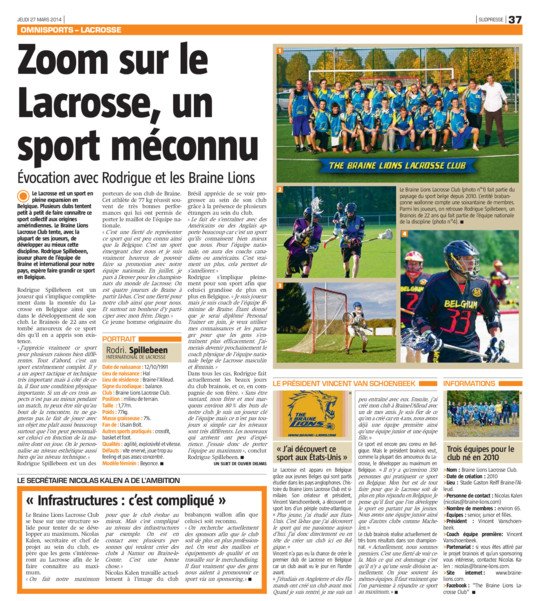 Photo d'article de Braine Lions dans La Capitale Edition Brabant Wallon | © La Capitale Edition Brabant Wallon
